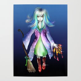 Teenage witch with fire magic manga Poster