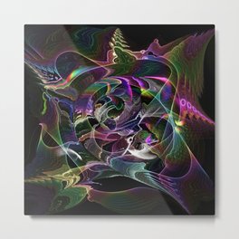 Main Brain Metal Print | Rainbow, Digital, Trippy, Painting, Psychedelic, Abstract 