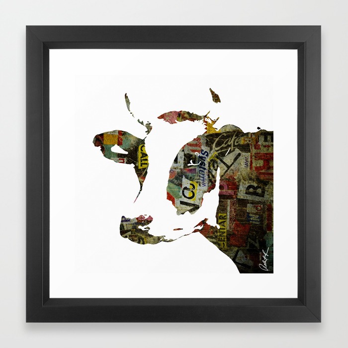 Graffiti Cow Pop Art Colorful Modern Abstract Painting Poster
