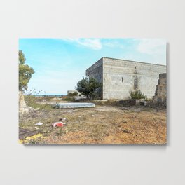 Abandoned building in countryside Metal Print | Abandoned, Devastation, Alienation, Building, Exterior, Disaster, Abandon, Zoneexclusion, City, Accident 