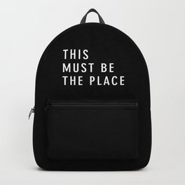 This Must Be The Place Backpack | Thismustbe, Concept, Illustration, Abstract, Positive, Modern, Typography, Motivation, Quotes, Watercolor 