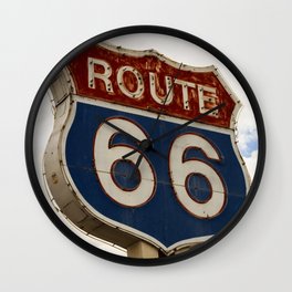 U.S. Route 66  Wall Clock | Photo, Graphic Design, Typography, Vintage 