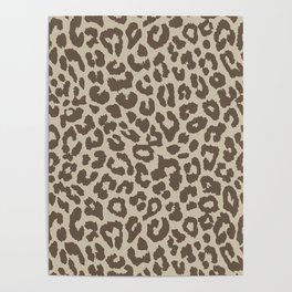 Leopard Print Brown Poster