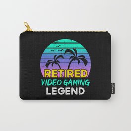 Retired Video gaming Legend Retirement Gift 80's Retro Carry-All Pouch | Fathersday, Birthday, Christmas, Game, Funny, Retire, Sunset, Gamer, Vintage, Retired 