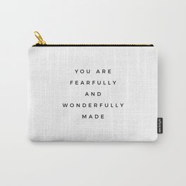 Psalm 139 14, You Are Fearfully And Wonderfully Made Inspiring Bible Verse Scripture Quote Christian Carry-All Pouch | Bible, Scripture, Inspirational, Jesus, Christian, Psalm, Verse, Religious, Inspiring Scripture, Religion 