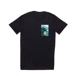 Wild Beach T Shirt | Coast, Beach, Palm, Sky, Landscape, Sea, Nature, Painting, Art, Surfer 