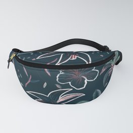 Painted drawn hibiscus flower pattern Fanny Pack