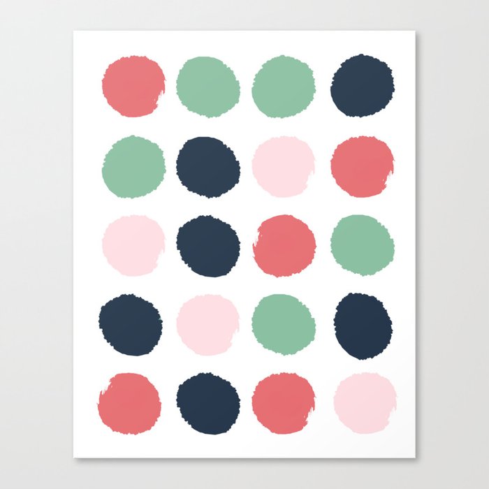 Painted Dots Abstract Minimal Modern Art Print For Minimalist Home