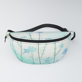 Turquoise Field of Flowers Fanny Pack