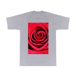 Red Rose Flower Detail Macro T Shirt | Redrose, Romantic, Spring, Colorful, Photo, Shabbychic, Rosemacro, Love, Floral, Decorative 