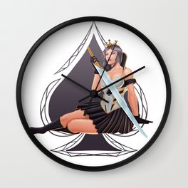 Queen of Spades Wall Clock