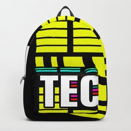 techno Backpack | Bpm, Musicsaying, Dubstep, Club, Hardstyle, Bass, Jumpstyle, Turntable, Music, Dj 
