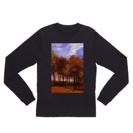 Autumn Landscape by Vincent van Gogh Long Sleeve T Shirt | Fallingleaves, Autumn, European, Newengland, Autumnlandscape, Orangeleaves, France, Vangogh, Scenery, Beautifulautumn 