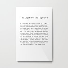 The Legend Of The Dogwood 8 Metal Print | Photo, Faith, Minimalist, Cross, Typography, Tree, Christ, Springtime, Beautiful, Garden 
