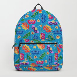Purim Party on Blue Backpack
