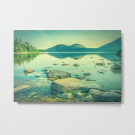 Acadian Morning Print Metal Print | Gifts, Travel, Acadia, Outdoors, Nationalpark, Lake, Jordanpond, Portland, Retro, Nature 
