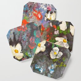 Acylic Abstract modern Flowers art by Joel Seguin Coaster