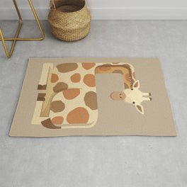 Whimsy Giraffe Rug | Color, Drawing, Abstracts, Wildlife, Curated, Illustration, Mid Century, Cute, Whimsy, Safari 