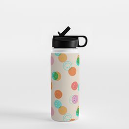 Smiley Face Stamp Print Water Bottle