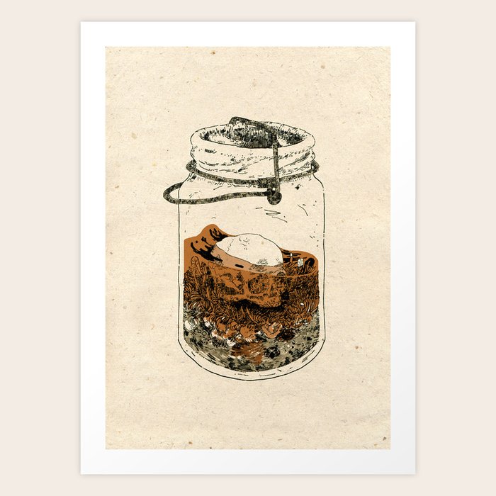 Inside the Mason Jar Art Print by NVM Illustration Society6
