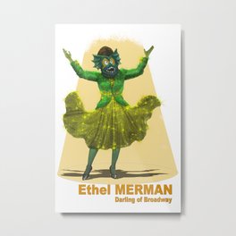 Ethel Merman Metal Print | Movies & TV, Pop Art, Pop Surrealism, Funny 