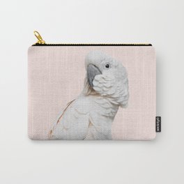 Cockatoo Parrot Photography | Blush Pink | Peach | Happy | Tropical | peek-a-booFun | Paradise Carry-All Pouch