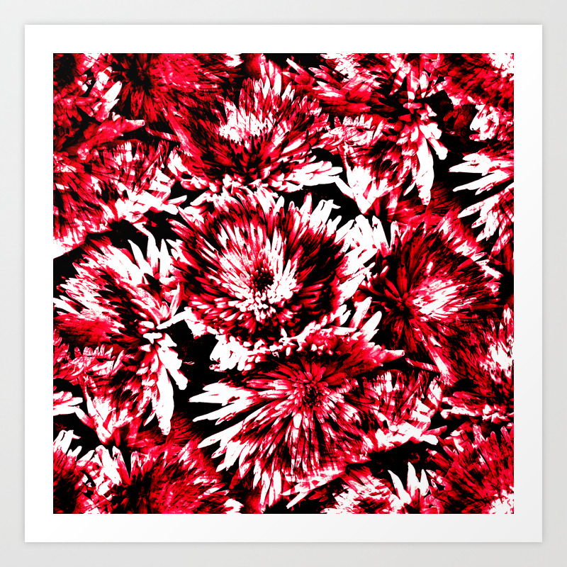 red and black floral
