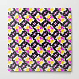 Category Five Pink Yellow Black White Pattern Metal Print | Graphicdesign, Scale, Storms, Blownaway, Categoryfive, Tornado, Strong, Data, Force, Reallyreallybad 