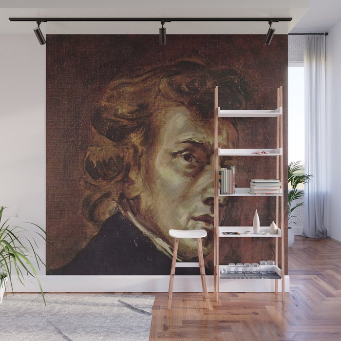 Eugene Delacroix Portrait of Chopin Wall Mural by oldking Society6