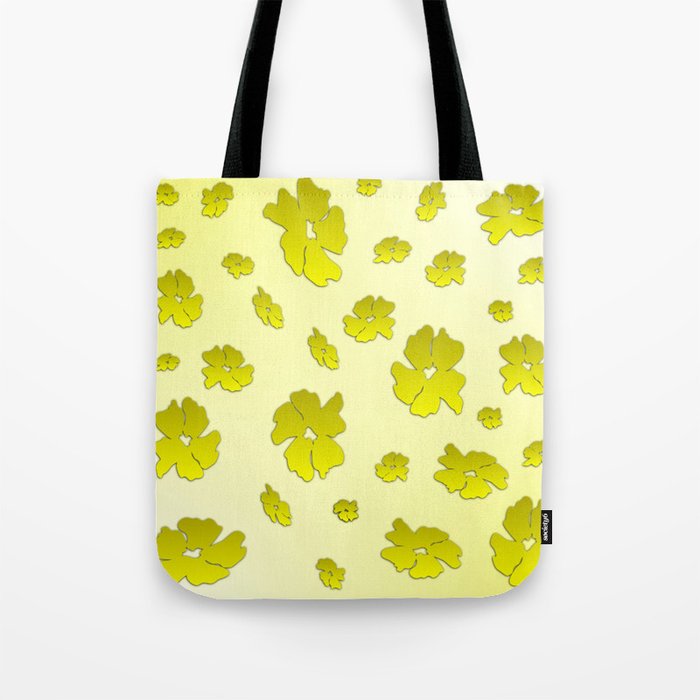 Falling Yellow Flowers Tote Bag by Leatherwood Design | Society6