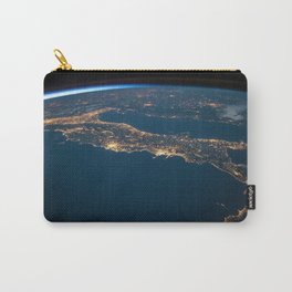 Space Station View of Italy, Mediterranean, and Southern Europe Photograph Carry-All Pouch | Spaceprogram, Photo, Italy, Aerial, Milan, Image, Venice, Amalfi, Planetearth, Fromspace 