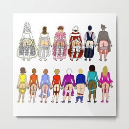 First Lady Butts Metal Print | United States, Democrat, Butt, Butt Art, Drawing, Curated, Women, Butts, America, Election 