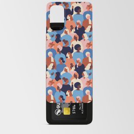 Female diverse faces of different ethnicity blue Android Card Case | Beautiful, Card, Background, Concept, Feminismprotest, Character, 8March, Face, Fashioned, Female 