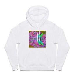 EMERALD DRAGONFLIES  PINK ROSES AVOCADO COLOR Hoody | Flyingdragonflies, Purpleflorals, Photomontage, Dragonflies, Digital, Insects, Nature, Emeralddragonflies, Dragonflyart, Abstract 