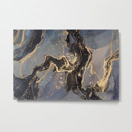 Entangled Gold + Black Paths Abstract Painting Metal Print | Abstractart, Metallicmarble, Modernabstractart, Painting, Abstractmarble, Abstractdesign, Blackgoldmarble, Graymarble, Abstractwatercolor, Watercolormarble 