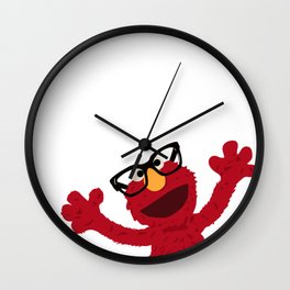 Hipster Elmo Wall Clock | Alternative, Graphicdesign, Icon, Friend, Love, Hugs, Geekchic, Jimhenson, Movie, Kermit 
