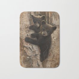 Black Bear Cubs - Curious Cubs Badematte