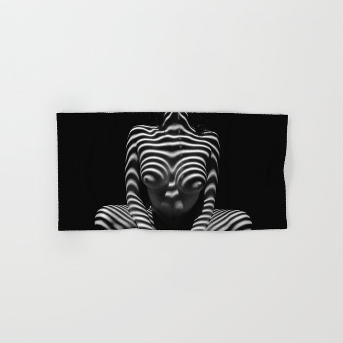 1152 Mak Abstract Nude Black White Zebra Striped Woman