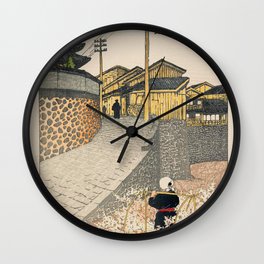 Kawase Hasui Kanaya-chô in Nagasaki Nagasaki Kanaya-chô  Nihon fûkei senshû Wall Clock | Tokyo, Hasuikawase, Kawasehasui, Vintage, Ukiyoeart, Painting, Prints, Hasui, Woodblock, Garden 