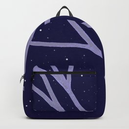 Trees at Night Backpack | Bbmackey, Digital, Deepblue, Darkblue, Colour, Design, Print, Branches, Blue, Painting 