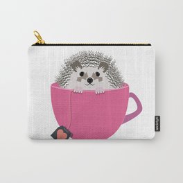 Valentine Heart Hedgehog Carry-All Pouch | Graphicdesign, Cute, Celebration, Pattern, Drink, Funny, Valentine, Hog, Pink, Vector 