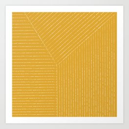Lines (Mustard Yellow) Kunstdrucke | Geometric, Lines, Pattern, Curated, Holiday, Gold, Sun, Minimalist, Winter, Lineart 