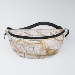 Vintage Map Print - 1698 Map of Central Asia Fanny Pack