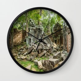 Ta Phrom, Angkor Archaeological Park, Siem Reap, Cambodia Wall Clock | Temples, Photo, Ruins, Worldheritagesites, Color, Travelphotography, Tombraider, Siemreap, Taphrom, Forestsettings 
