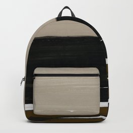 UNTITLED#106 Backpack | Painting, Brown, White, Canvas, Abstract, Curated 