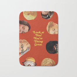 Look at You! Badematte | Colorful, Typography, Midcentury, Type, Faces, Girls, Eyes, 60S, Color, Graphic 