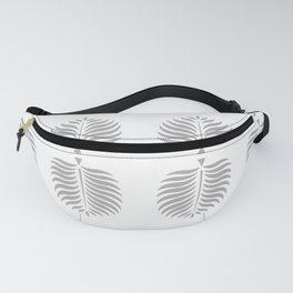 TROPICAL PALMS . GRAY + WHITE Fanny Pack