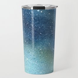 Galaxy Watercolor Aurora Borealis Painting Travel Mug