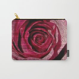 Paper Roses Carry-All Pouch | Typography, Paper, Pop Art, Flower, Graphicdesign, Digital, Book, Paperroses, Novel, Roses 