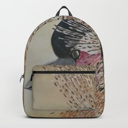AWESOME AFRICAN CRANE Backpack | Fleckedfeathers, Painting, Goldenfeathers, Watercolours, Blackhead, Watercolorpainting, Greybeak, Suechorney, Pinkcheeks, Africancrane 